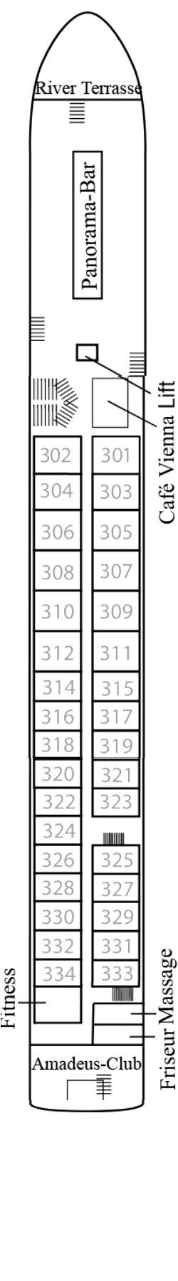 MS A-Silver - Phoenix Flusskreuzfahrten - Deck 3 (Mozart-Deck)