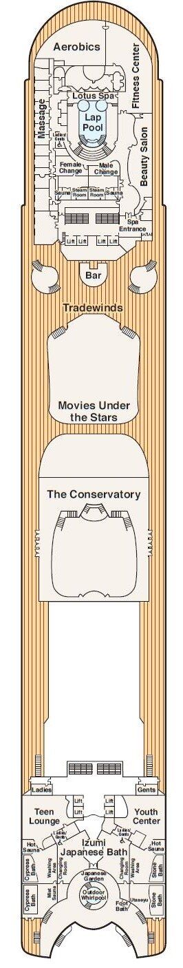 Diamond Princess - Princess Cruises - Deck 15 (Sun)