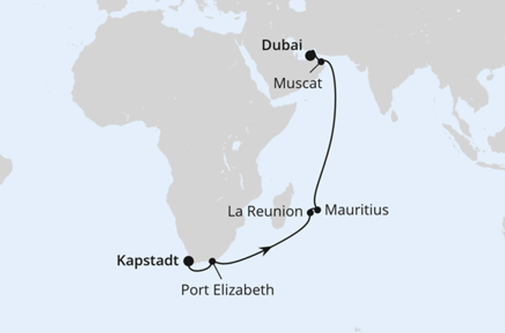 Impression zu AIDA ALL IN Transafrika 2026/27 - AIDAprima - Von Kapstadt in den Orient