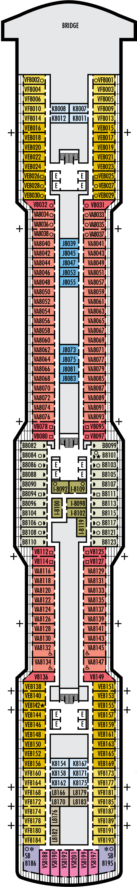 MS Nieuw Statendam - Holland America Line - Deck 8 (Navigation)