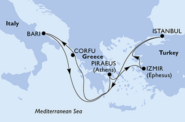 Impression zu MSC Last Minute Special - MSC Lirica - Mediterrane Entdeckungsreise