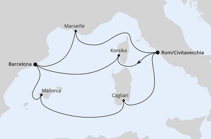 Impression zu Herbstferien 2026 - AIDAcosma - Spanien, Frankreich & Italien