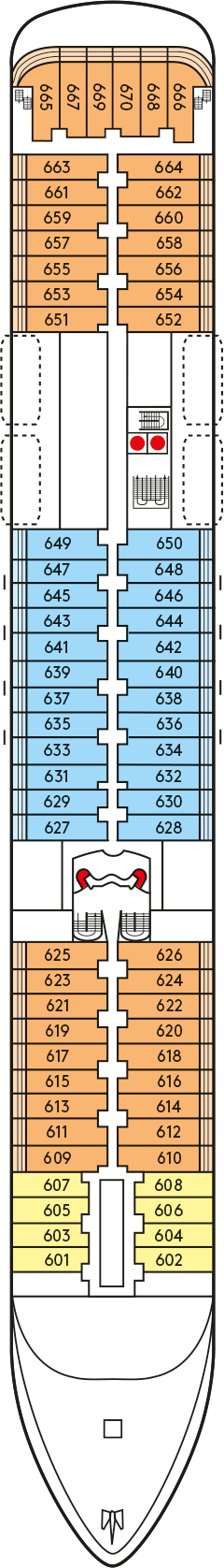 MS Europa - Hapag-Lloyd Cruises - Deck 6 (Atlantik Deck)