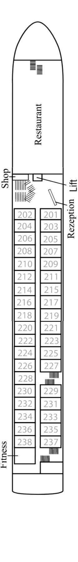 MS A-Silver - Phoenix Flusskreuzfahrten - Deck 2 (Strauss-Deck)