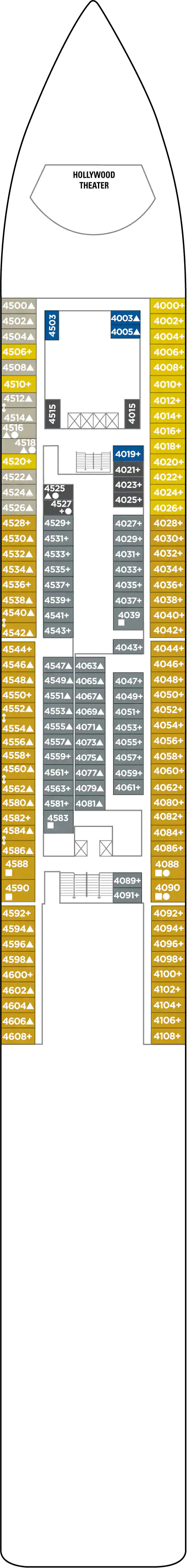 Pride of America - Norwegian Cruise Line - Deck 4 (Deck 04)
