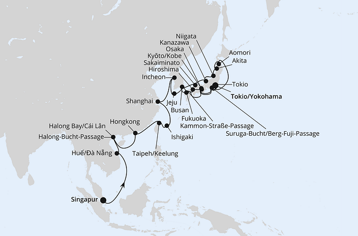 Impression zu AIDA Winter 2026/27 - AIDAstella - Weltenbummler Asien mit Japan zur Frühlingsblüte