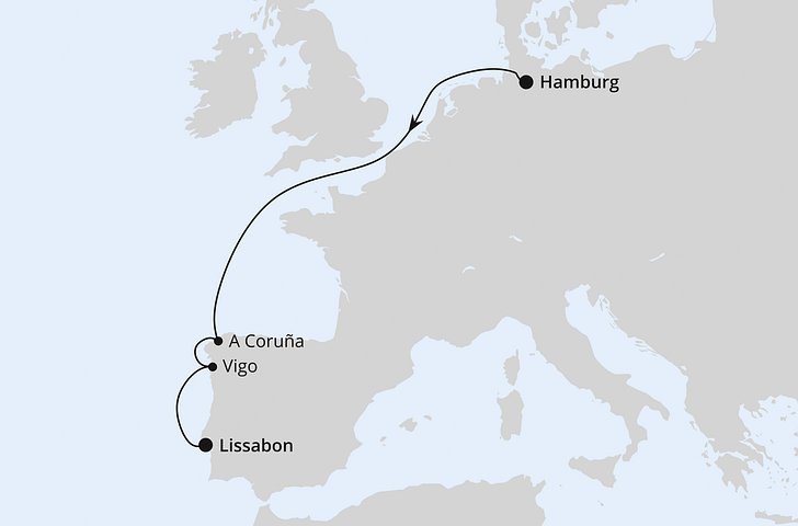 Impression zu AIDA Winter 2027/2028 - AIDAsol - Von Hamburg über Galicien nach Lissabon