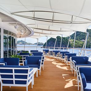 Silversea Whisper Panorama Lounge Leben an Bord