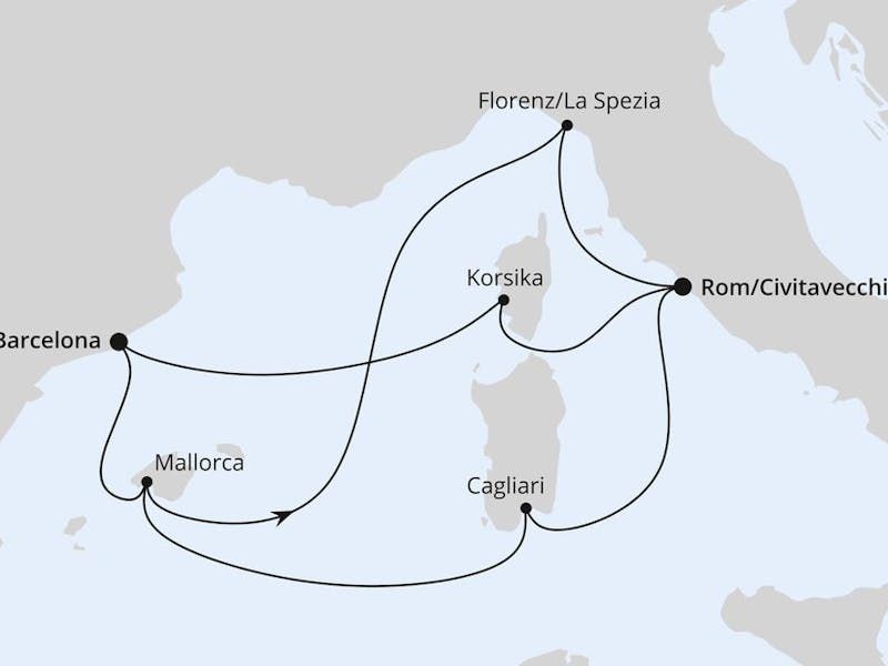 Spanien, Frankreich & Italien ab Barcelona 1