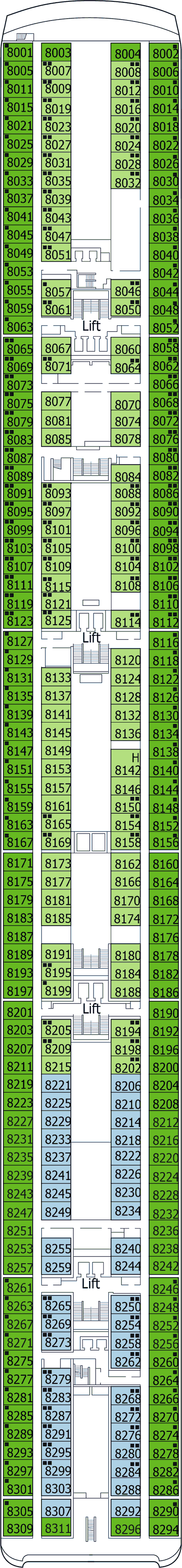 MSC Opera - MSC Cruises - Deck 8 (La Traviata)