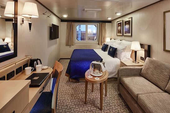 Queen Elizabeth - Cunard Line - Zweibett außen (sichtbehinderung), Mittschiffs, Deck 4 (FA)