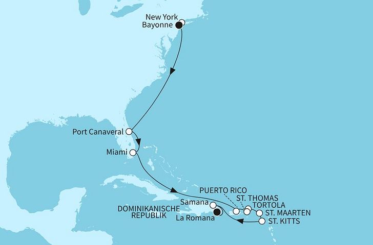 Impressionn zu Suiten Special Winter 2025/26 - Mein Schiff 1 - USA Ostküste & Karibiksonne