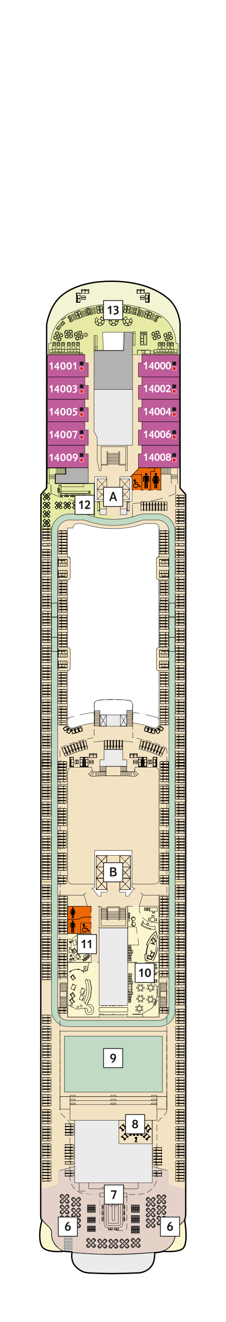 Mein Schiff 3 - TUI Cruises - Deck 14 (Horizont)