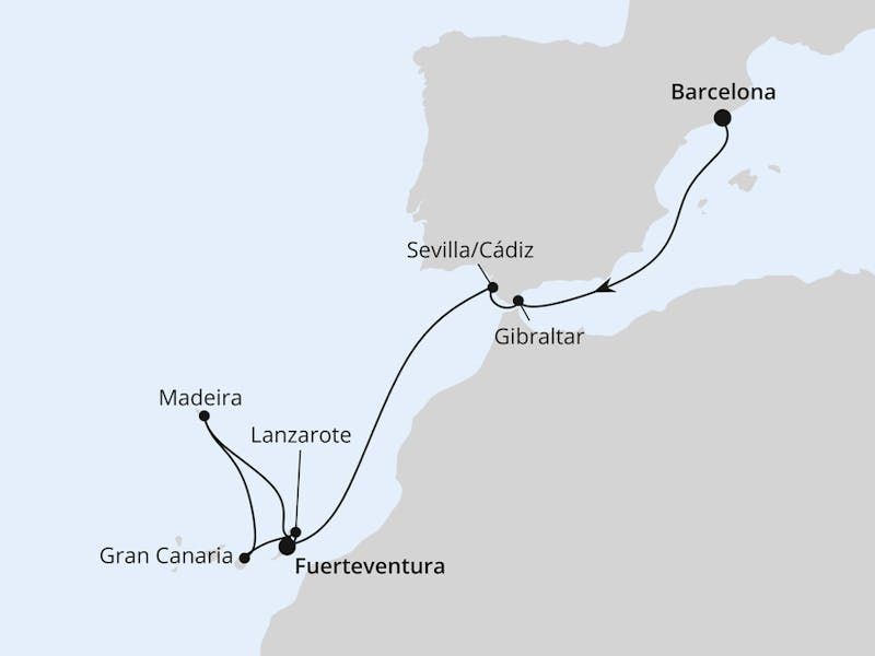 Andalusien, Madeira & Kanaren ab Barcelona 2