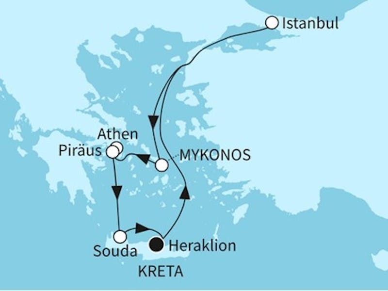 Östliches Mittelmeer mit Istanbul