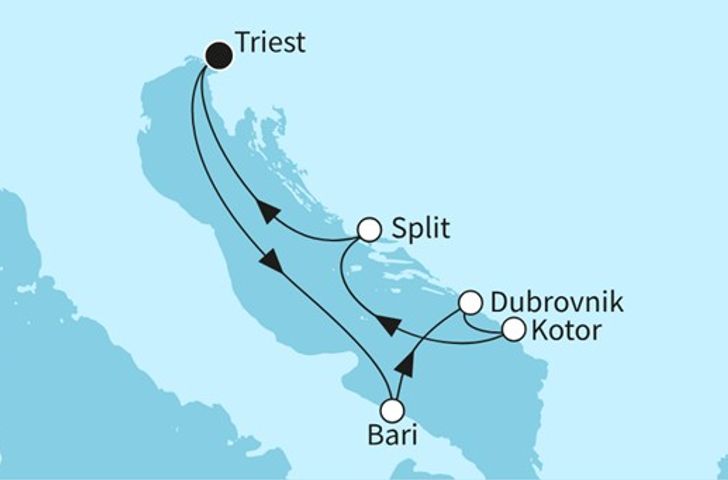 Impressionn zu Sommer 2025 - Mein Schiff 6 - Adria mit Bari