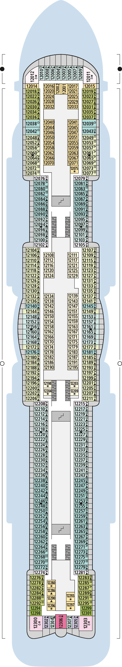 AIDAcosma - AIDA Cruises - Deck 12 (Deck 12)