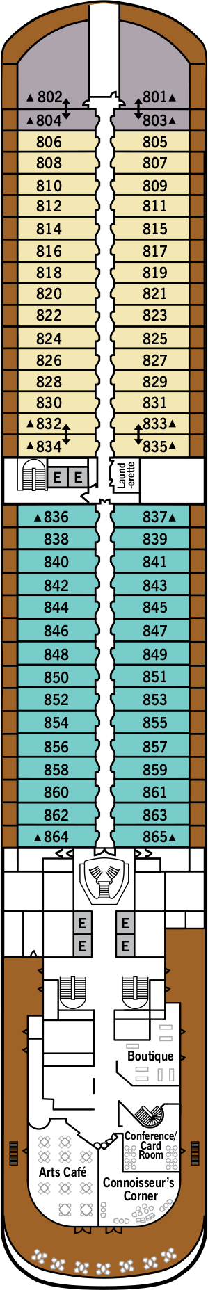 Silver Muse - Silversea - Deck 8 (Deck 8)