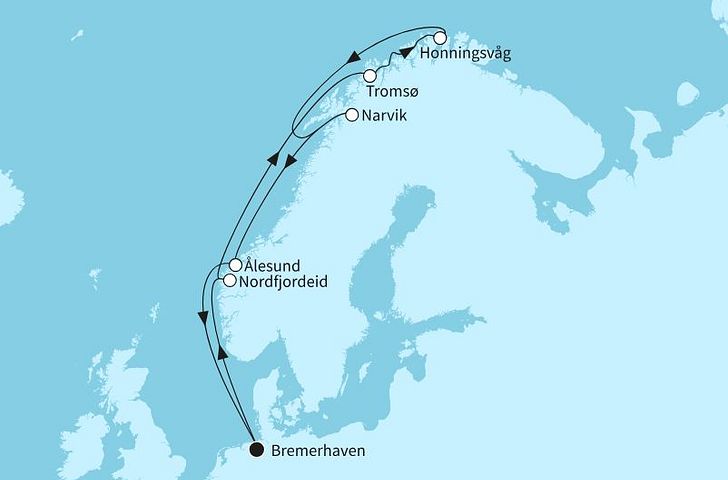 Impressionn zu Winter 2026/27 - Mein Schiff 3 - Winterliches Norwegen