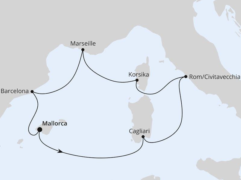  Mediterrane Schätze mit Sardinien ab Mallorca