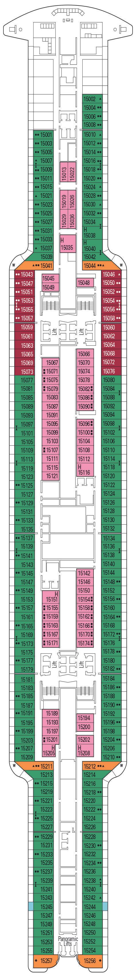 MSC Seashore - MSC Cruises - Deck 15 (Cape Byron)