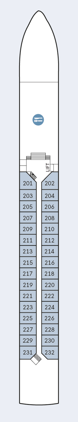 MS Swiss Gloria - GTA TOURISTIK - Deck 2 (Mitteldeck)