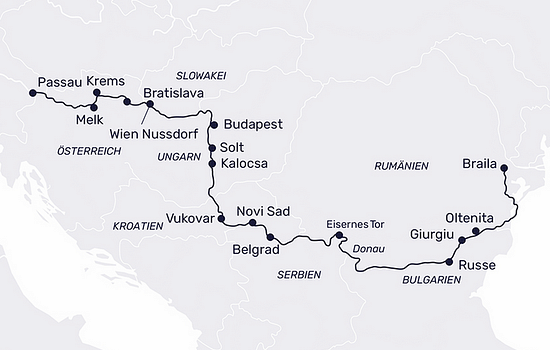 Donauzauber und Balkanvielfalt