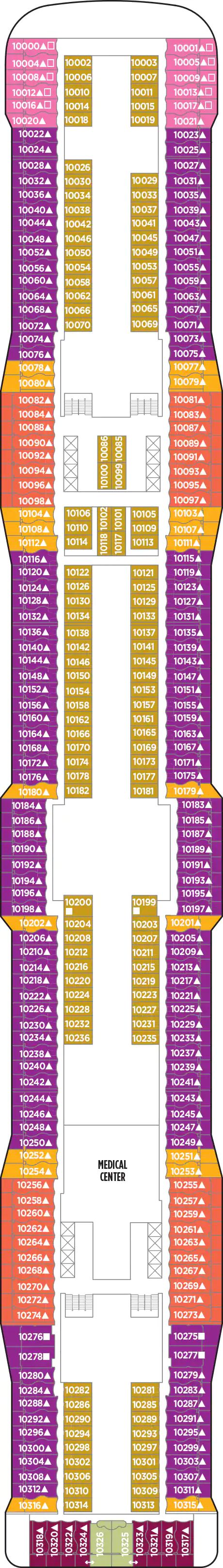 Norwegian Epic - Norwegian Cruise Line - Deck 10 (Deck 10)