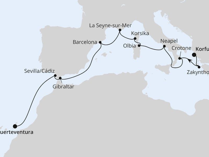 Griechenland, Andalusien & Kanaren ab Korfu 2