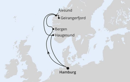Norwegens Weltnaturerbe ab Hamburg 1