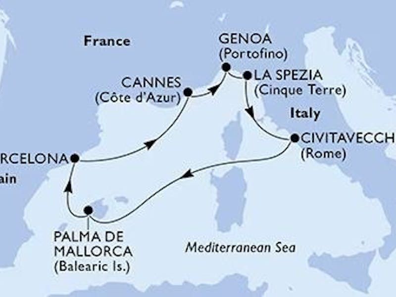 Mediterrane Traumreise ab Genua