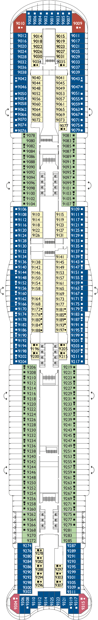 Costa Toscana - Costa Kreuzfahrten - Deck 9 (Siena)