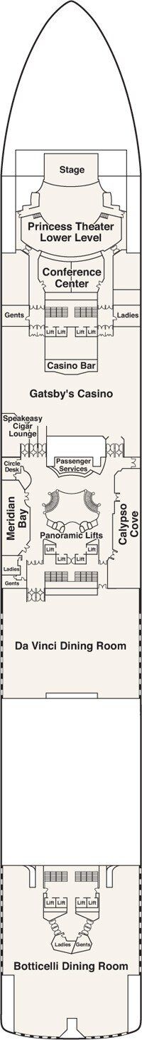 Ruby Princess - Princess Cruises - Deck 6 (Fiesta)