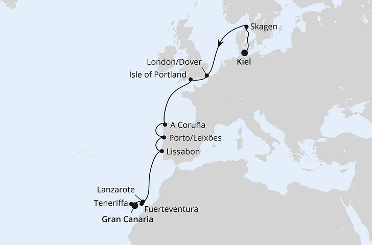 Impressionn zu Angebot der Woche - AIDAbella - Von Kiel nach Gran Canaria