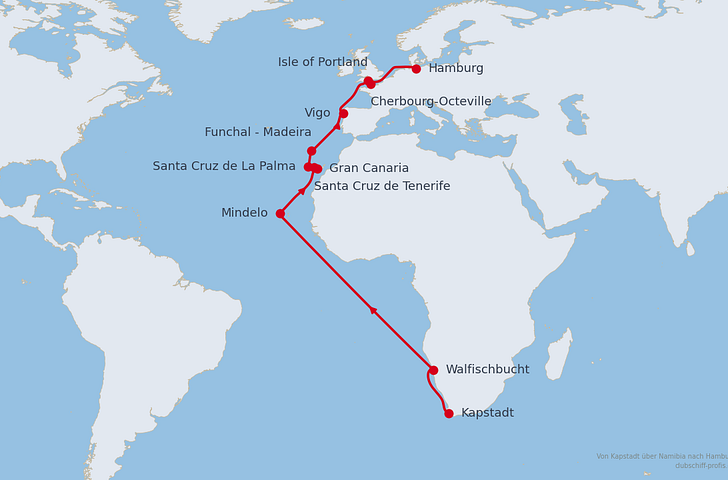Impression zu AIDA Sommer 2028 - AIDAperla - Von Kapstadt nach Hamburg
