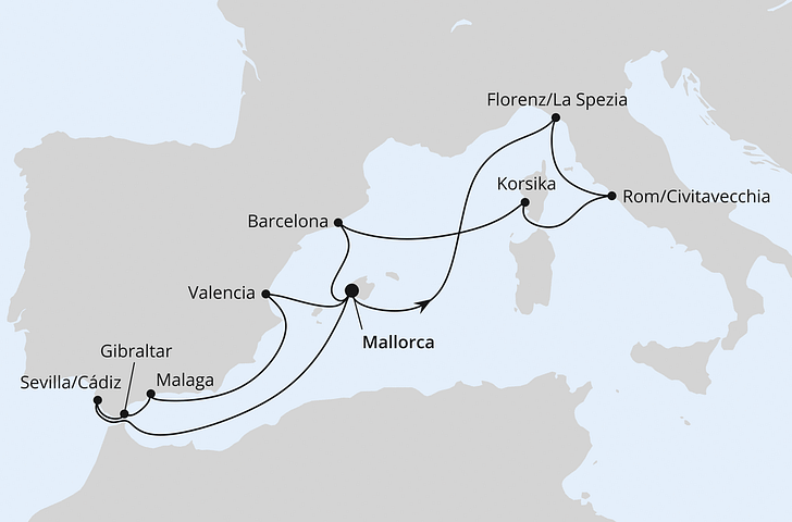 Impression zu AIDA Weihnachten & Silvester 2026/27 - AIDAmar - Westliches Mittelmeer intensiv