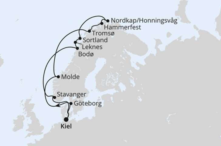 Impression zu Sommer 2027 - AIDAbella - Norwegen mit Lofoten & Vesterålen
