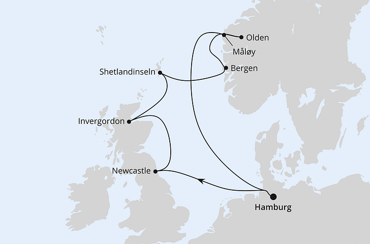 Impression zu Sommerferien 2026 - AIDAsol - Großbritannien & Norwegen