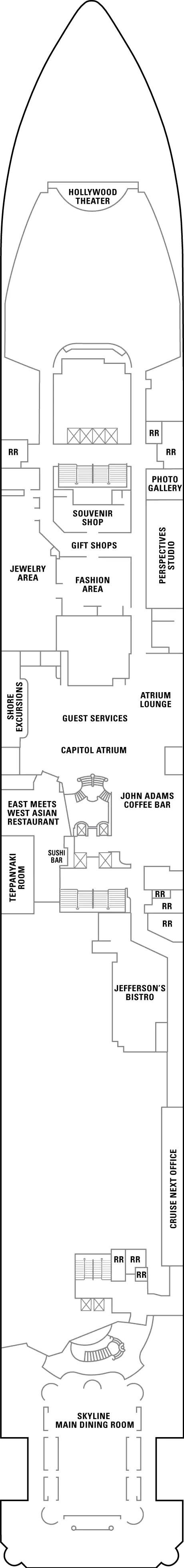 Pride of America - Norwegian Cruise Line - Deck 5 (Deck 05)