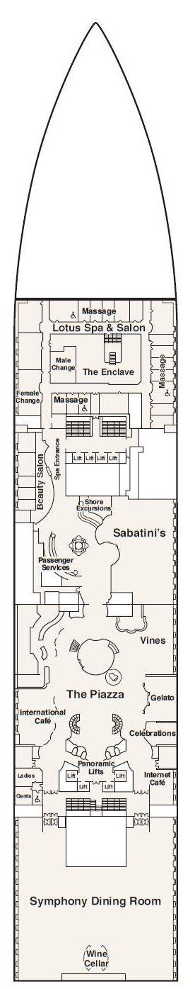 Regal Princess - Princess Cruises - Deck 5 (Plaza)