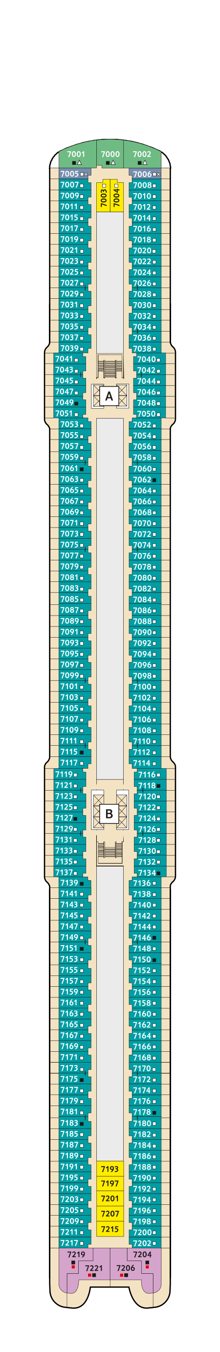 Mein Schiff 2 - TUI Cruises - Deck 7 (Hanse)