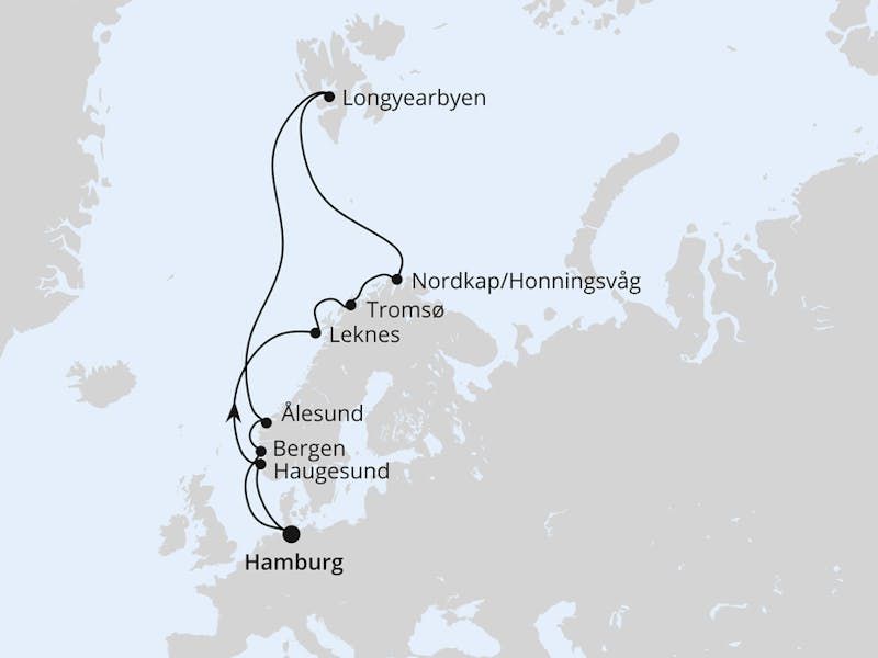  Norwegen mit Spitzbergen & Lofoten