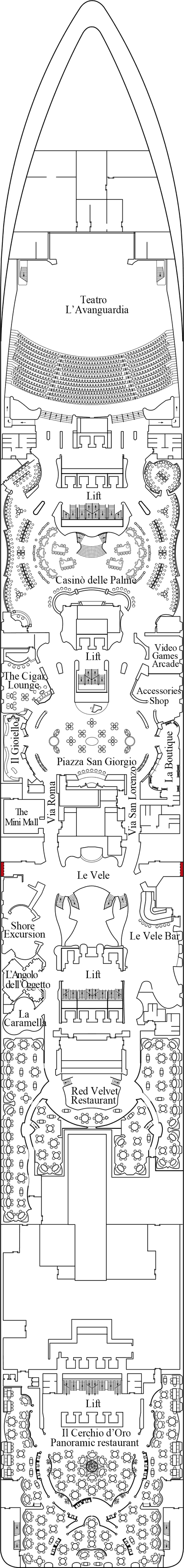 MSC Fantasia - MSC Cruises - Deck 6 (Magnifico)