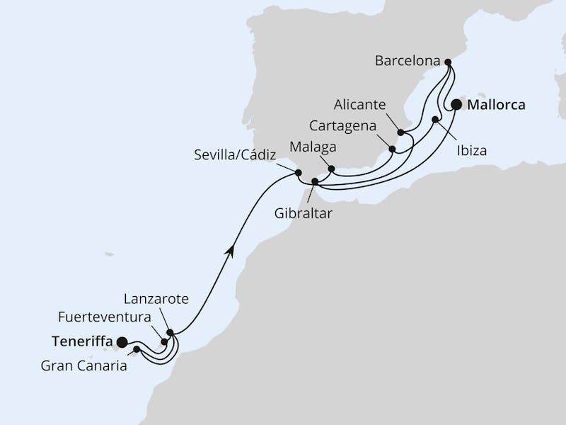 Große Spanien-Reise mit Gibraltar