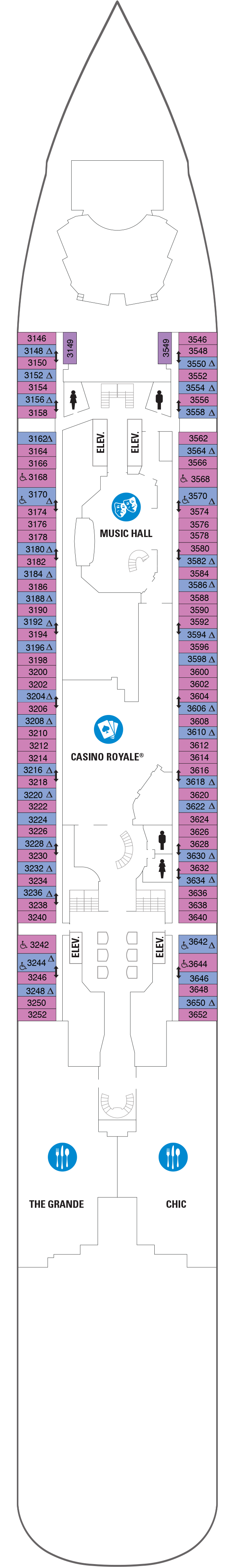 Ovation of the Seas - Royal Caribbean International - Deck 3