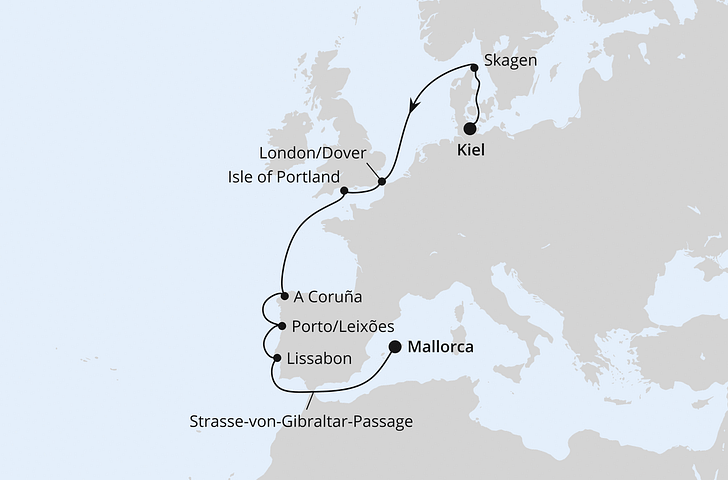 Impressionn zu AIDA Angebot der Woche - AIDAluna - Von Kiel nach Mallorca