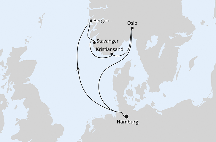 Impression zu AIDA Winter 2026/27 - AIDAnova - Südnorwegen ab Hamburg
