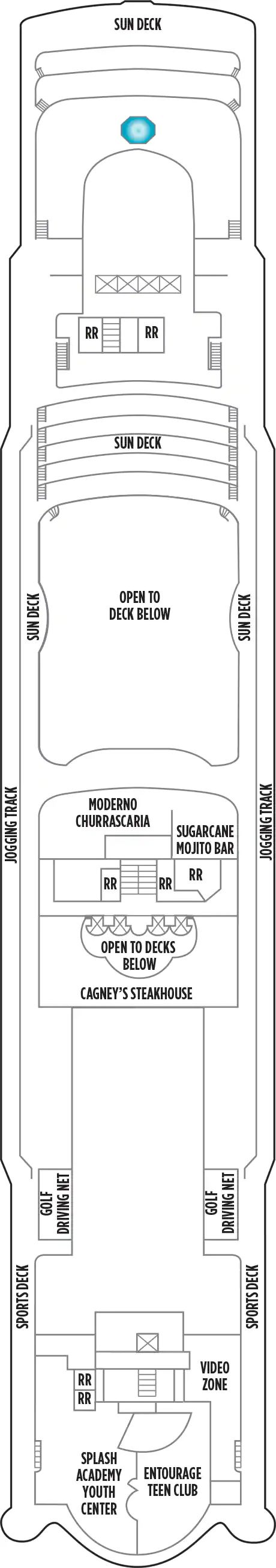 Norwegian Dawn - Norwegian Cruise Line - Deck 13 (Deck 13)