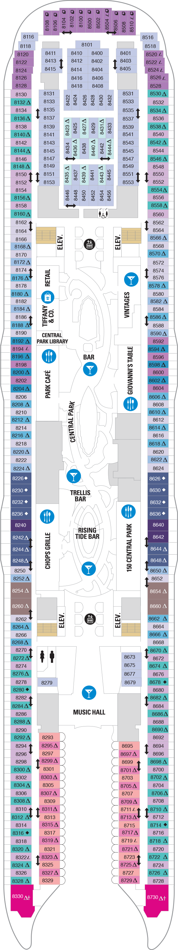 Oasis of the Seas - Royal Caribbean International - Deck 8