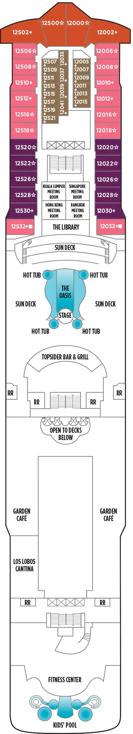 Norwegian Dawn - Norwegian Cruise Line - Deck 12 (Deck 12)